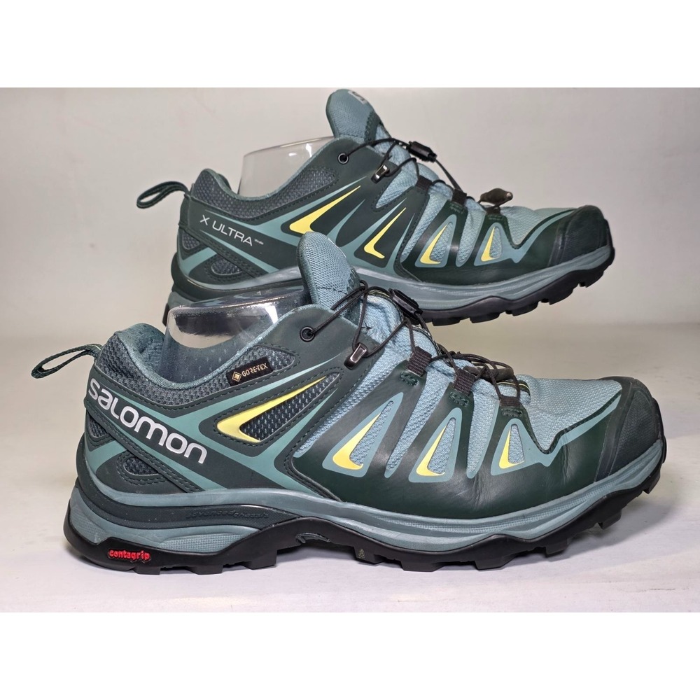 Salomon X Ultra Women's Trail Shoes in Teal and Yellow Accent